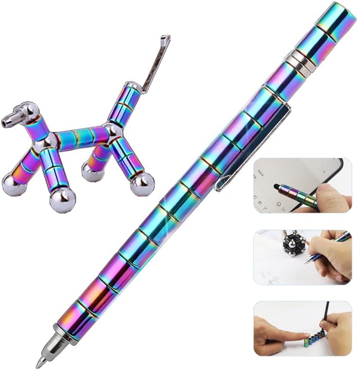 Magnetic Deformable Fidget Pen for Stress Relief - Colorful