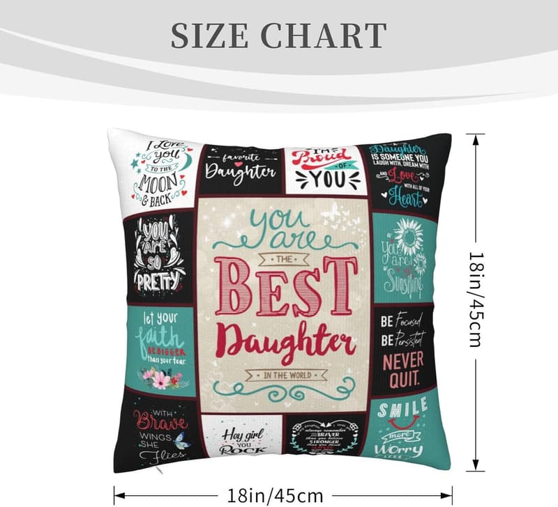 Mother's Day Throw Pillow Cover for Daughters - 18