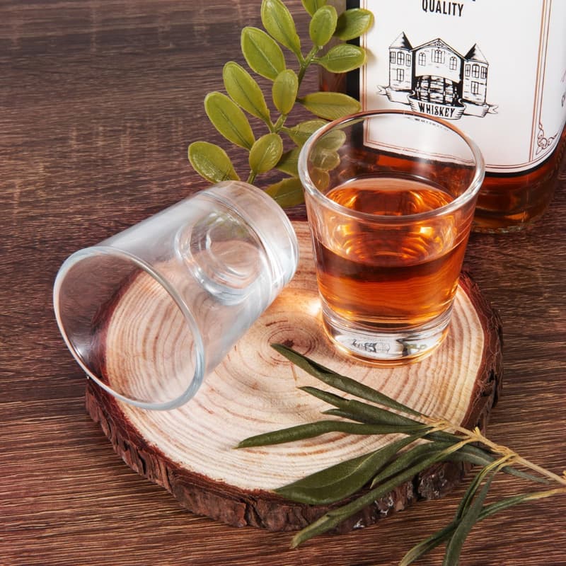 Set of 6 Clear 1.5 oz Shot Glasses for Home & Bars