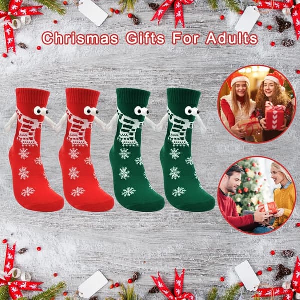 Magnetic Hand-Holding Socks - Fun Christmas Gift for Couples