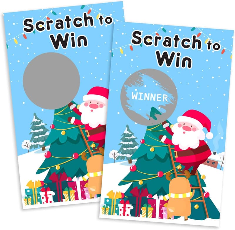 Christmas Scratch Off Cards (40 Pack) - Festive Party Game