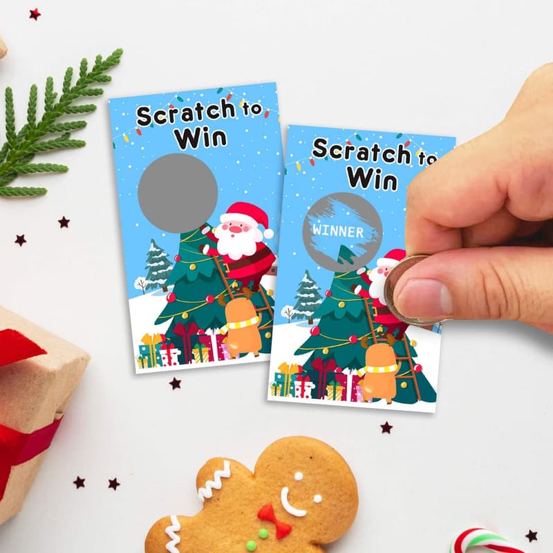 Christmas Scratch Off Cards (40 Pack) - Festive Party Game