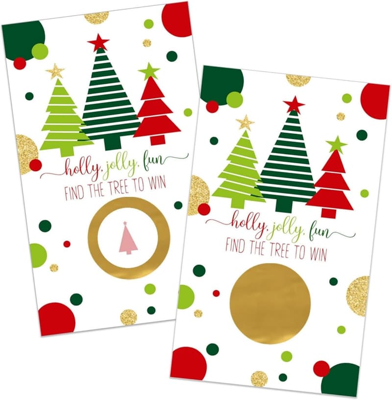 Christmas Scratch Off Cards for Adults and Families, 30 Pack