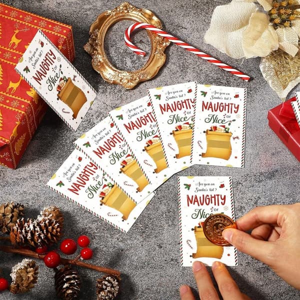 Christmas Scratch Off Game Cards - 50 Pcs Holiday Party Fun