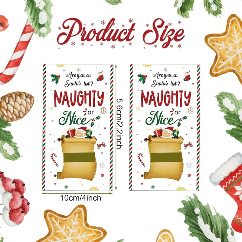 Christmas Scratch Off Game Cards - 50 Pcs Holiday Party Fun