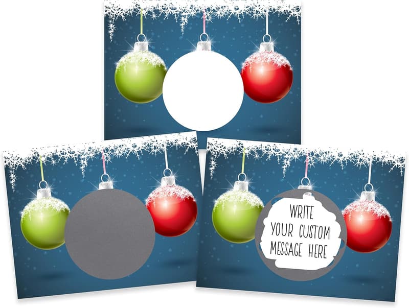 Unique Christmas Scratch Off Cards & Stickers - 20 Pack