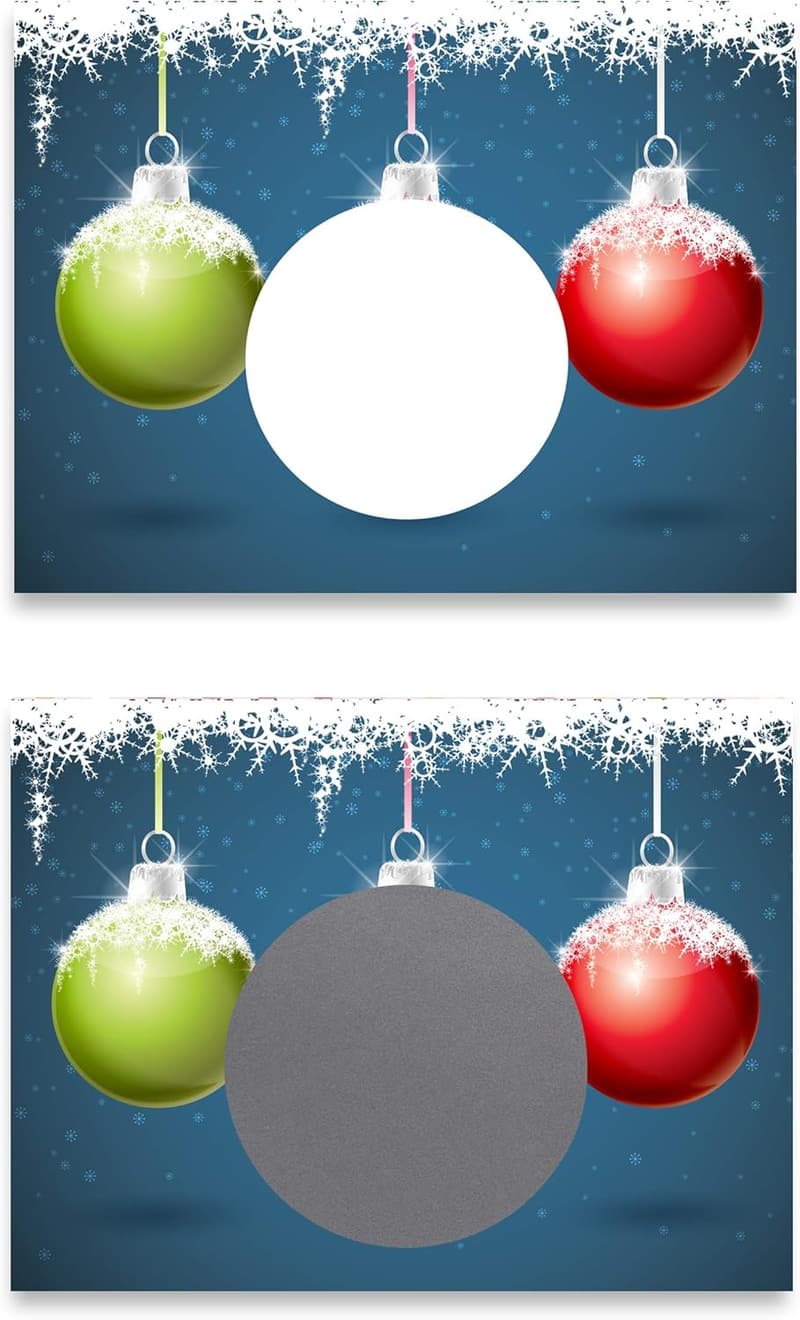 Unique Christmas Scratch Off Cards & Stickers - 20 Pack