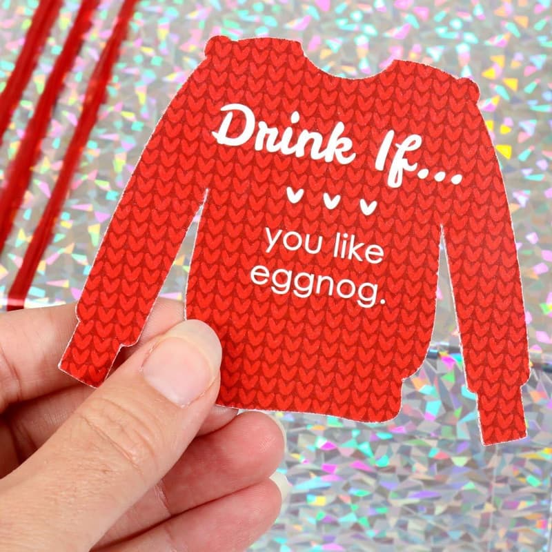 Ugly Sweater Party Game for Adults - 24 Count Christmas Cards