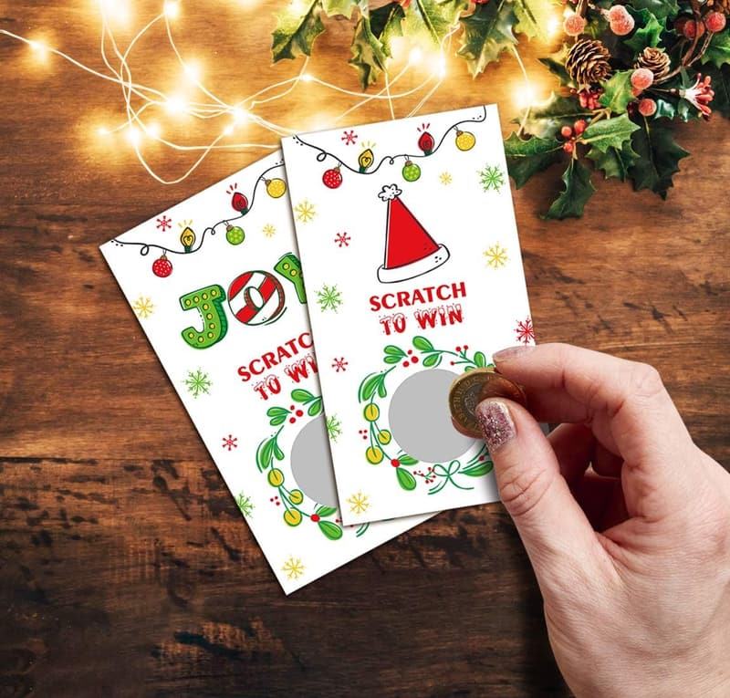Christmas Scratch-Off Party Game Cards - 48 Pack