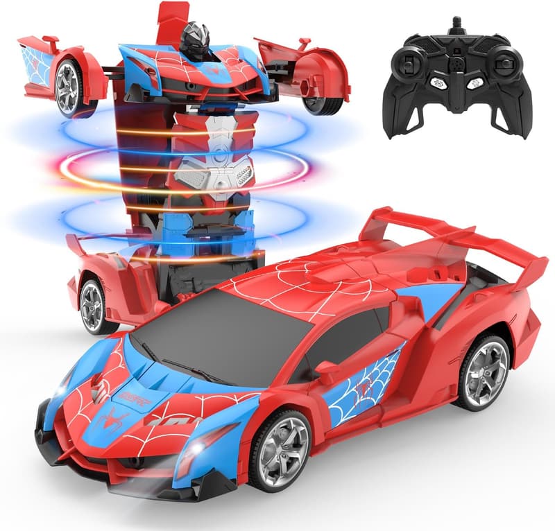 Transforming RC Spider Car Toy for Kids - 1:18 Scale, Rechargeable