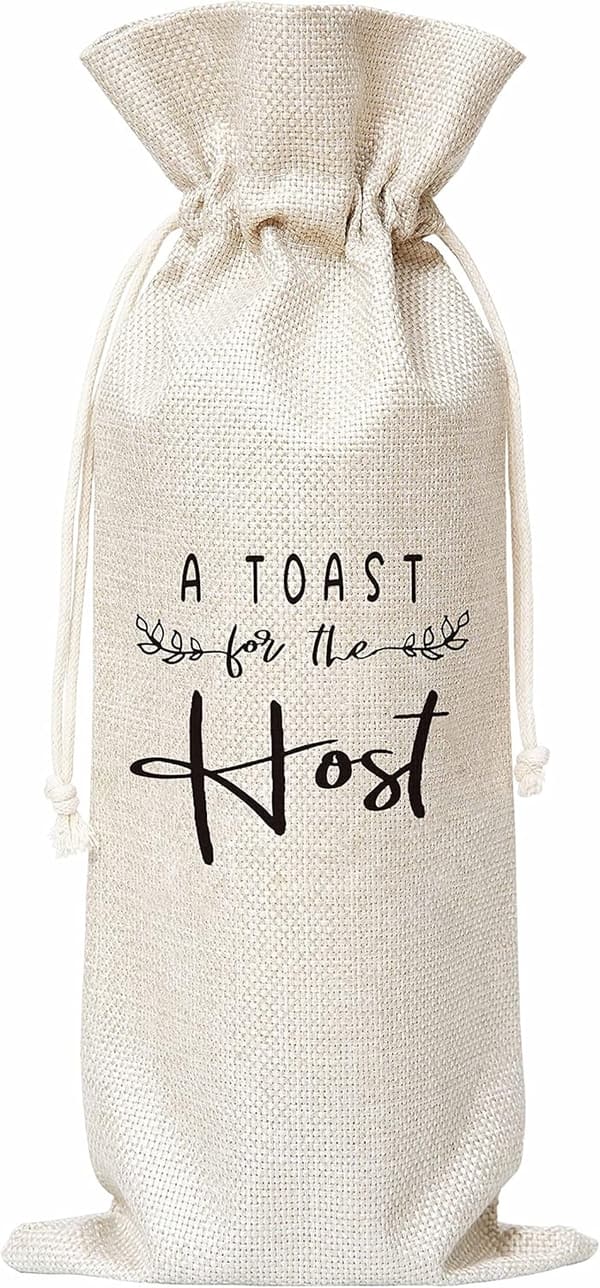 Bridal Shower Burlap Wine Bag for Women Hosts
