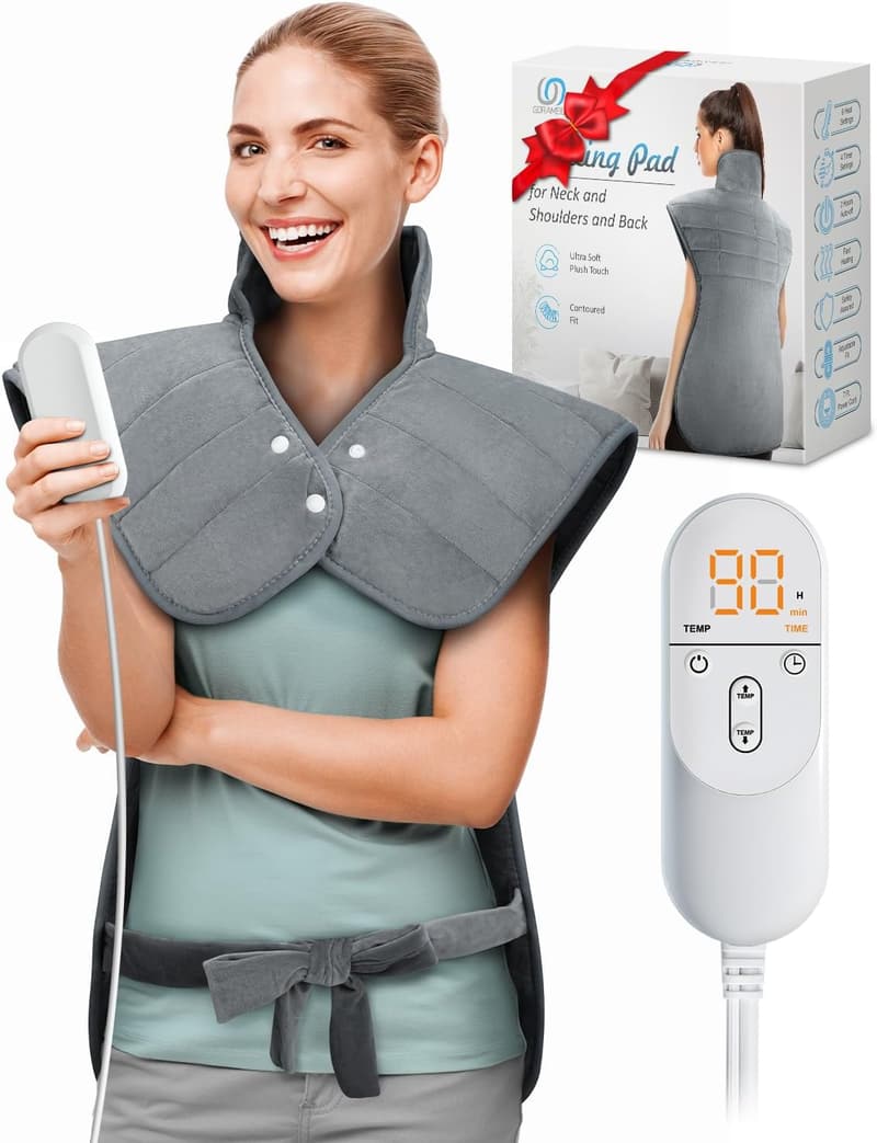 Neck and Shoulder Heating Pad with 6 Settings - Relaxation Gift