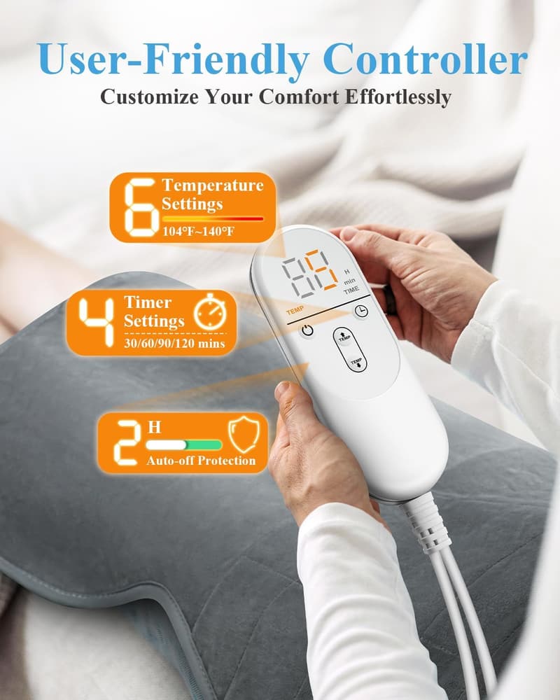Neck and Shoulder Heating Pad with 6 Settings - Relaxation Gift