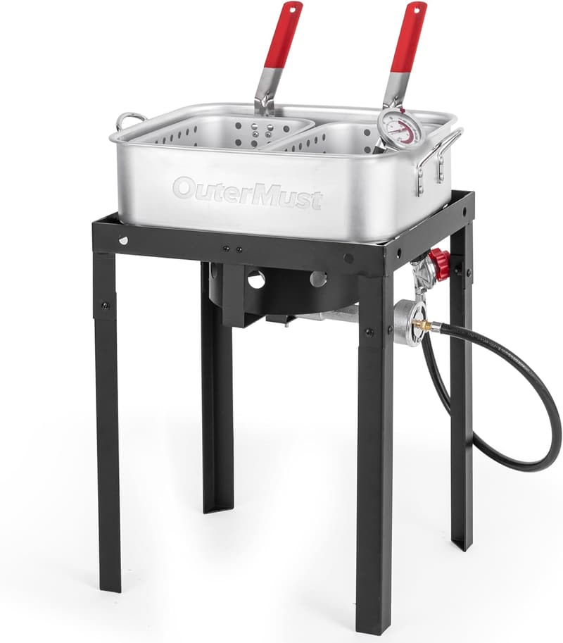 Outdoor 58,000 BTU Deep Fryer with 18 Qt Pot & Baskets