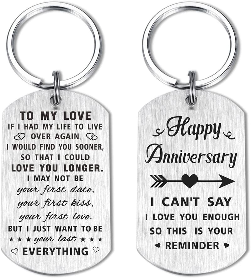 Wedding Anniversary Keychain Gift for Couples