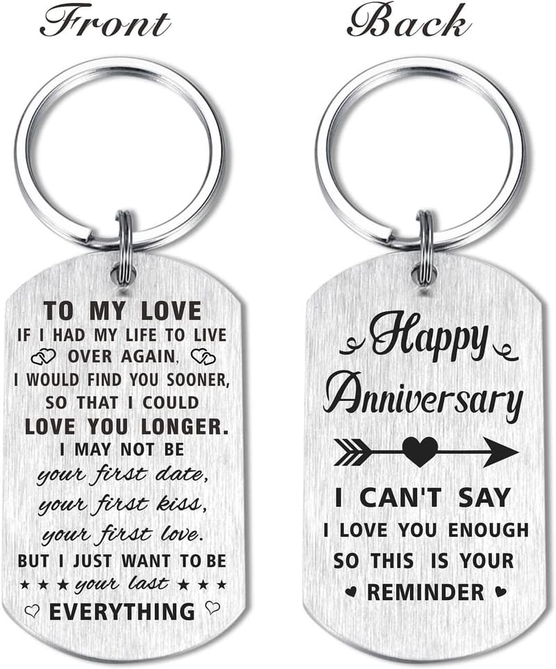 Wedding Anniversary Keychain Gift for Couples