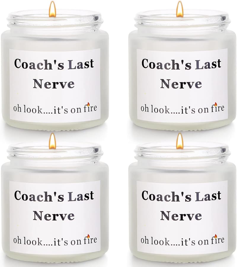 Last Nerve Candle Set for Women & Men (4pcs, White)