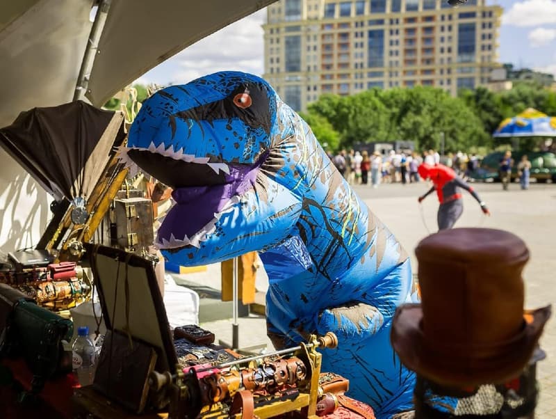 Inflatable T-Rex Costume for Adults - Halloween Party Cosplay