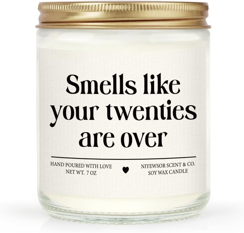 30th Birthday Handmade Candle, 7oz Gift for Women and Men