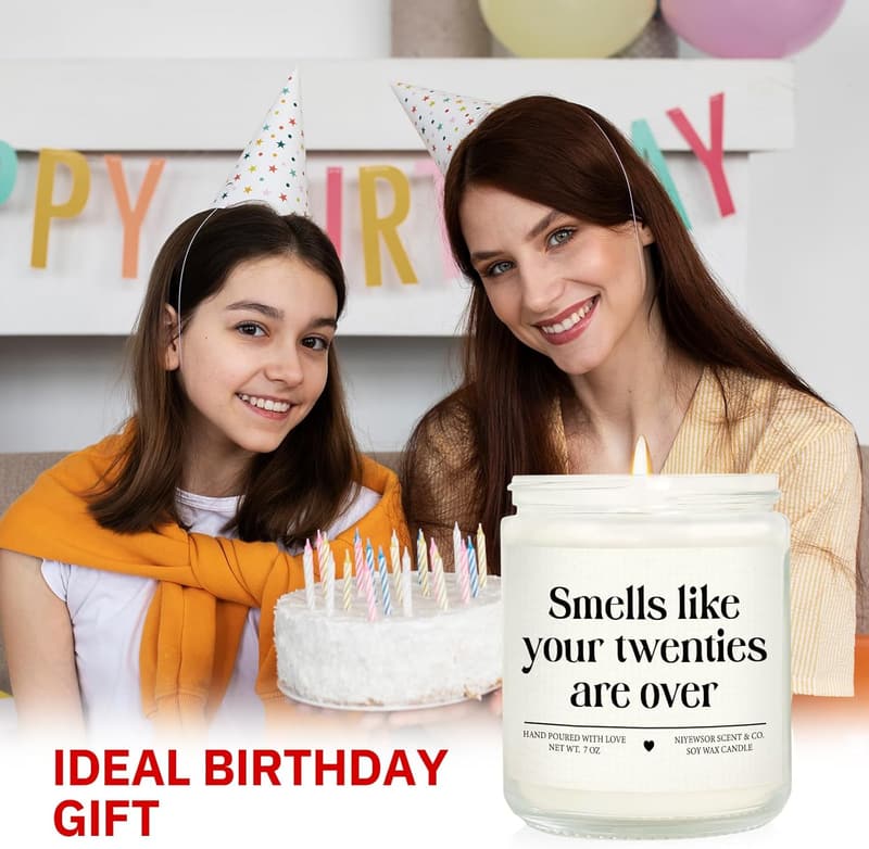 30th Birthday Handmade Candle, 7oz Gift for Women and Men