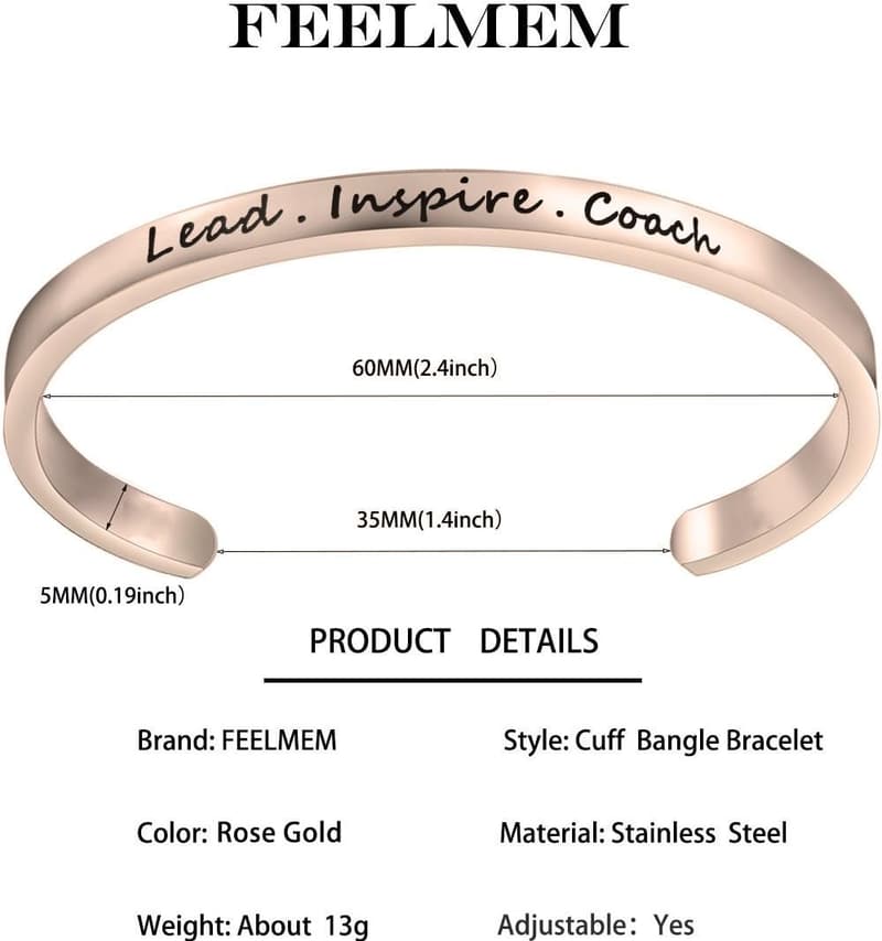 Cheerleader Cuff Bracelet - Inspirational Coach Jewelry