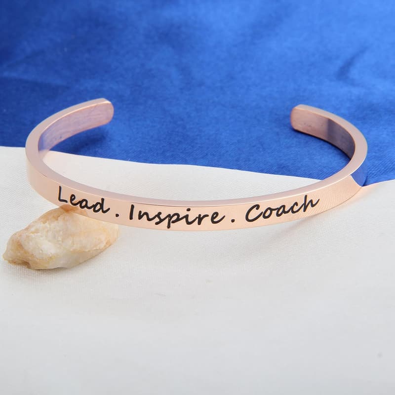 Cheerleader Cuff Bracelet - Inspirational Coach Jewelry