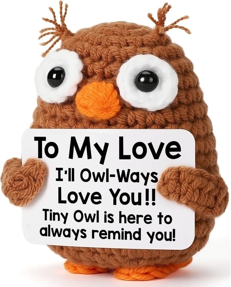 Handmade Crochet Owl - Romantic Birthday Gift for Couples