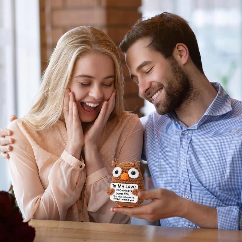 Handmade Crochet Owl - Romantic Birthday Gift for Couples