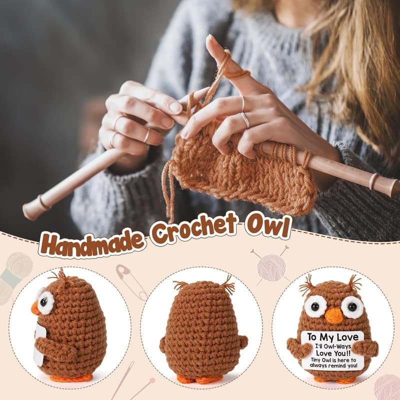 Handmade Crochet Owl - Romantic Birthday Gift for Couples