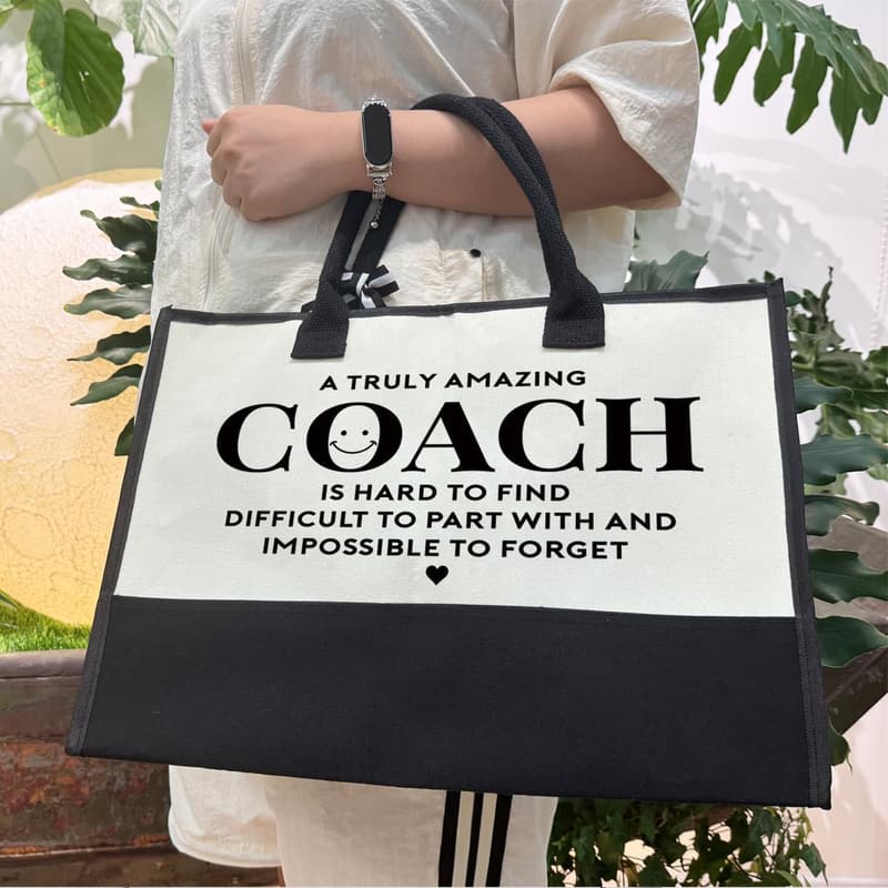 Thank You Gift Tote Bag for Women - Canvas with Zipper Closure
