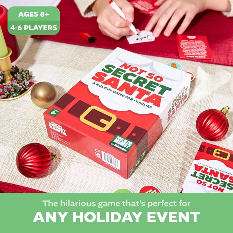 Christmas Card Game - Not So Secret Santa Fun for Family 8+