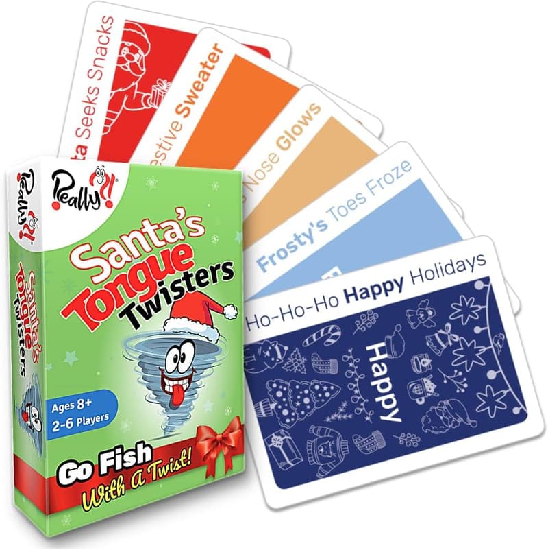 Santa’s Tongue Twisters Card Game – Fun Holiday Game for Families
