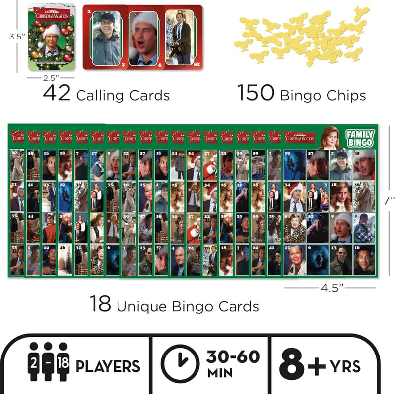Christmas Vacation Family Bingo Game - Aquarius Edition