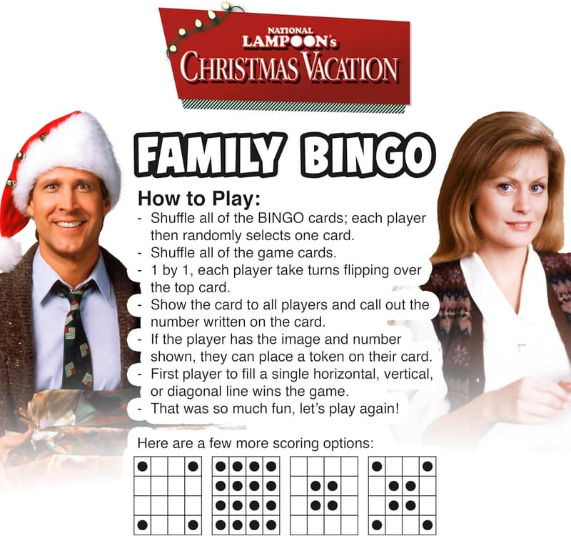 Christmas Vacation Family Bingo Game - Aquarius Edition