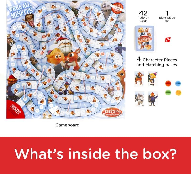 Rudolph Red-Nosed Reindeer Board Game - Fun Family Christmas Gift