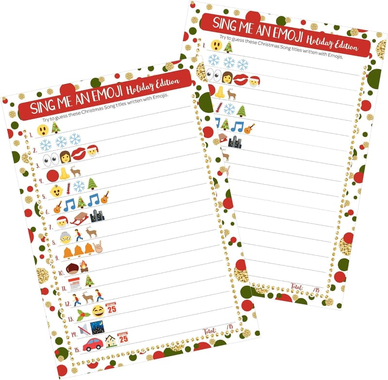 Emoji Christmas Party Game - 25 Count