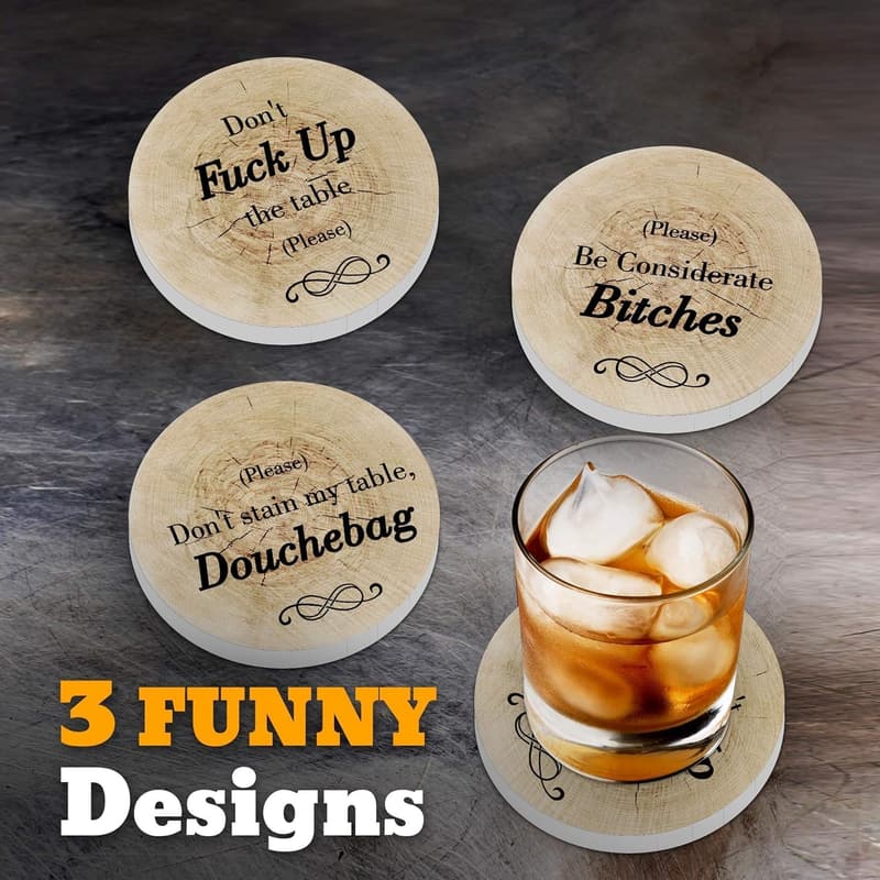 Funny Coasters - Perfect for White Elephant Gifts