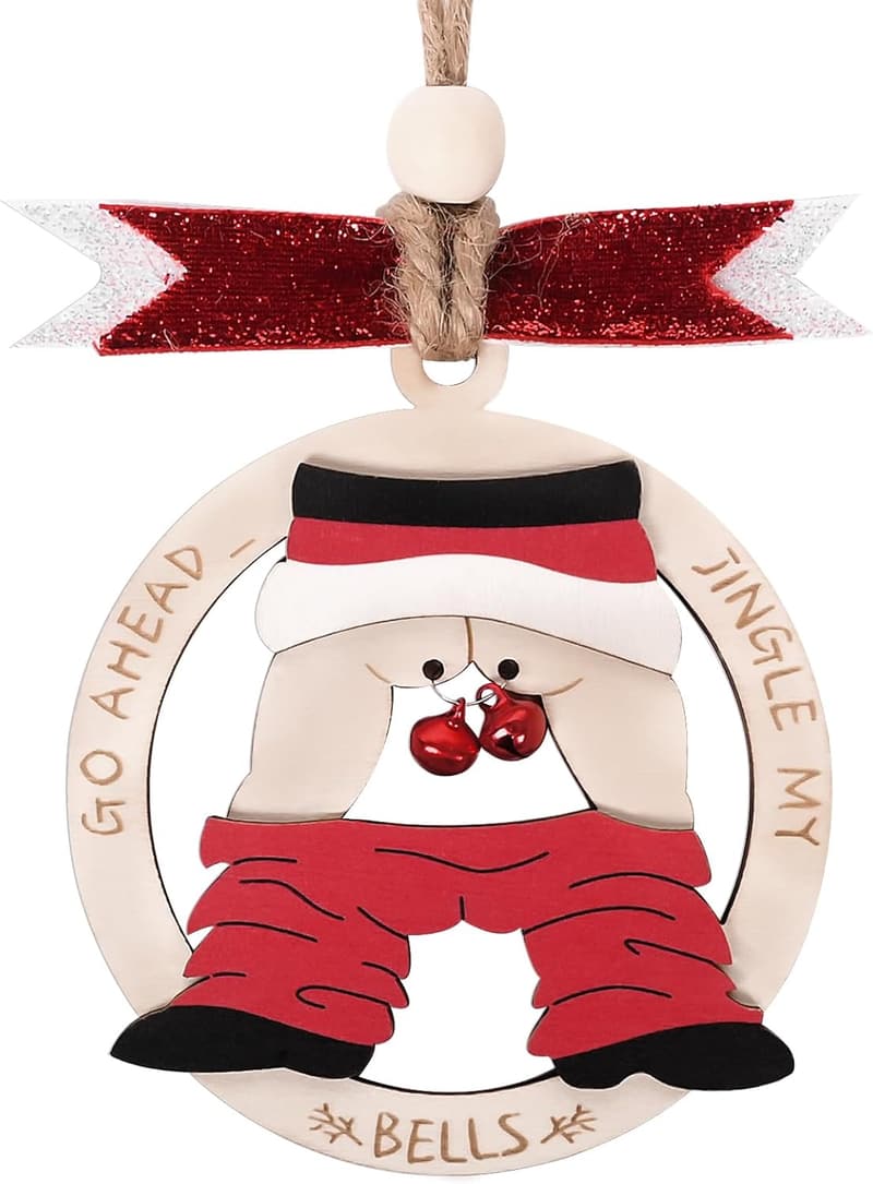Funny 3D Wooden Christmas Ornament for Adults