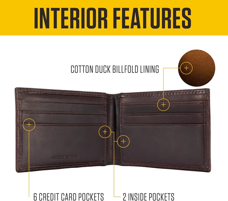 Carhartt Men's Durable Oil Tan Leather Wallet