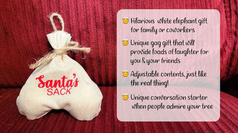 Funny Santa's Sack Christmas Ornament - Unique Gag Gift