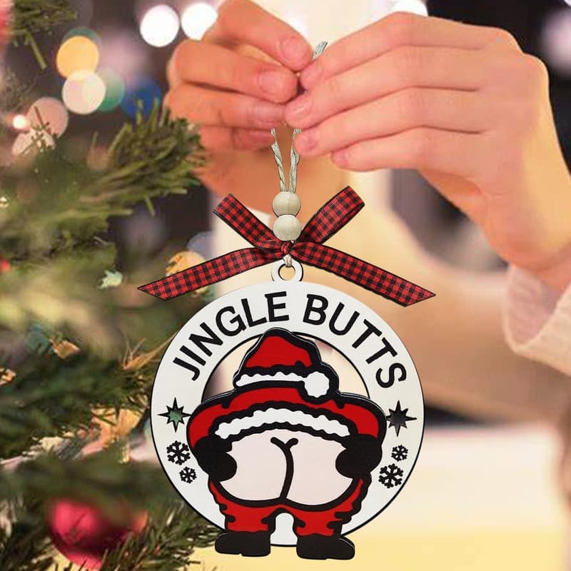 Funny Christmas Ornaments 2025 - Farting Santa Gag Gift