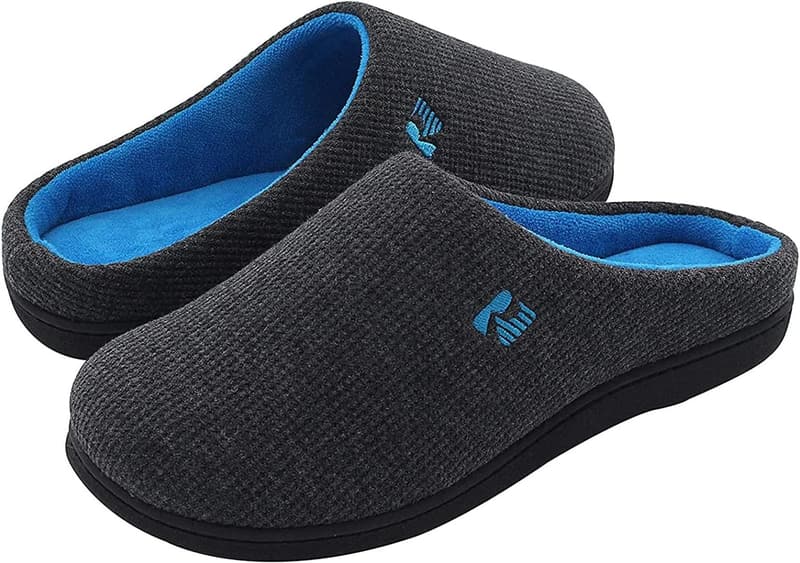 Men's Two-Tone Memory Foam Slippers