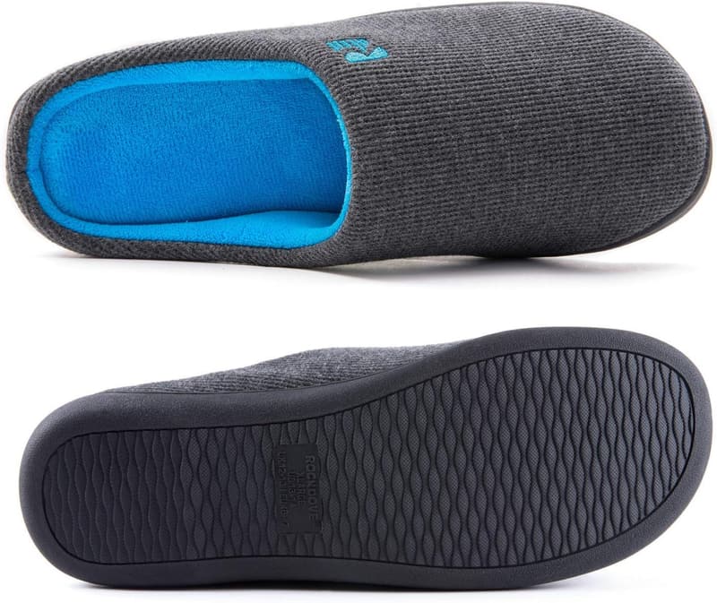Men's Two-Tone Memory Foam Slippers