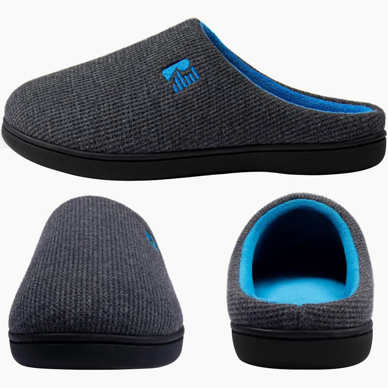 Men's Two-Tone Memory Foam Slippers