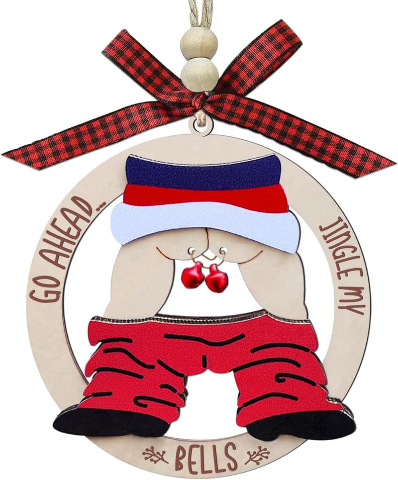 Naughty Wooden Christmas Ornaments for Adults 2025