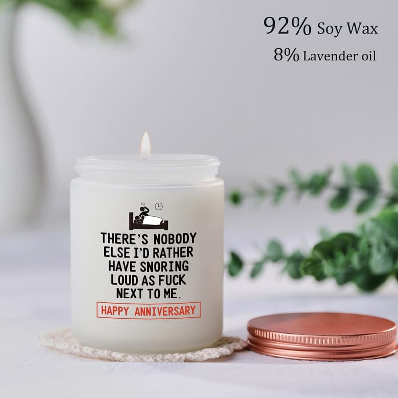 1-4 Year Anniversary Lavender Scented Candle for Couples