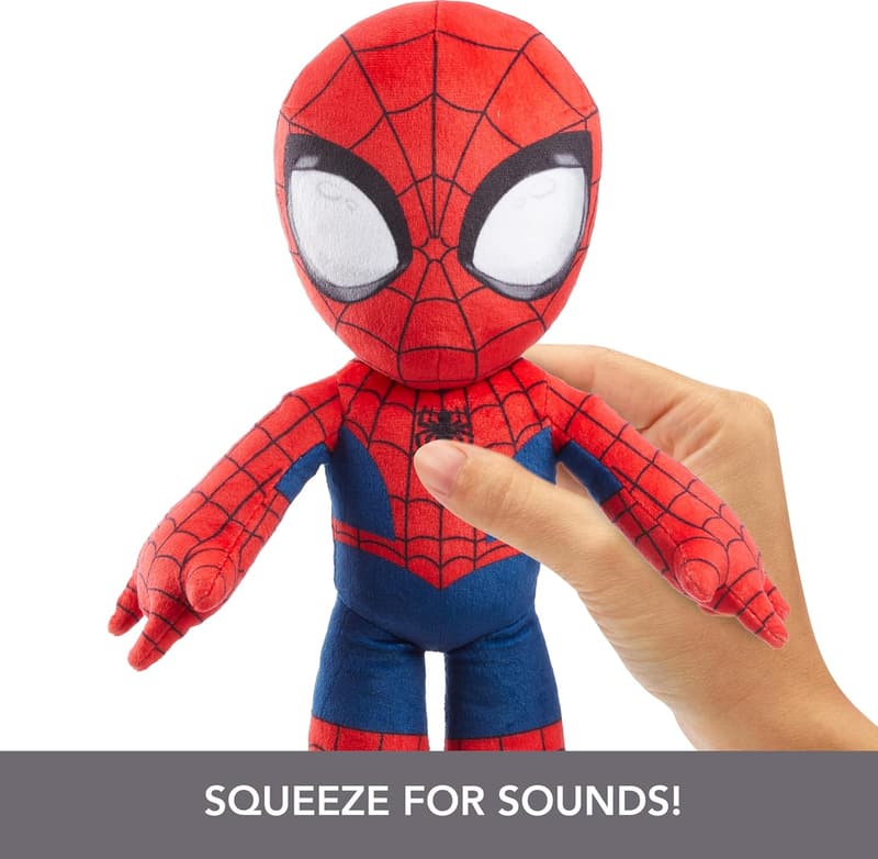 Spider-Man Plush Toy with Sounds - 11.75-Inch Soft Figure