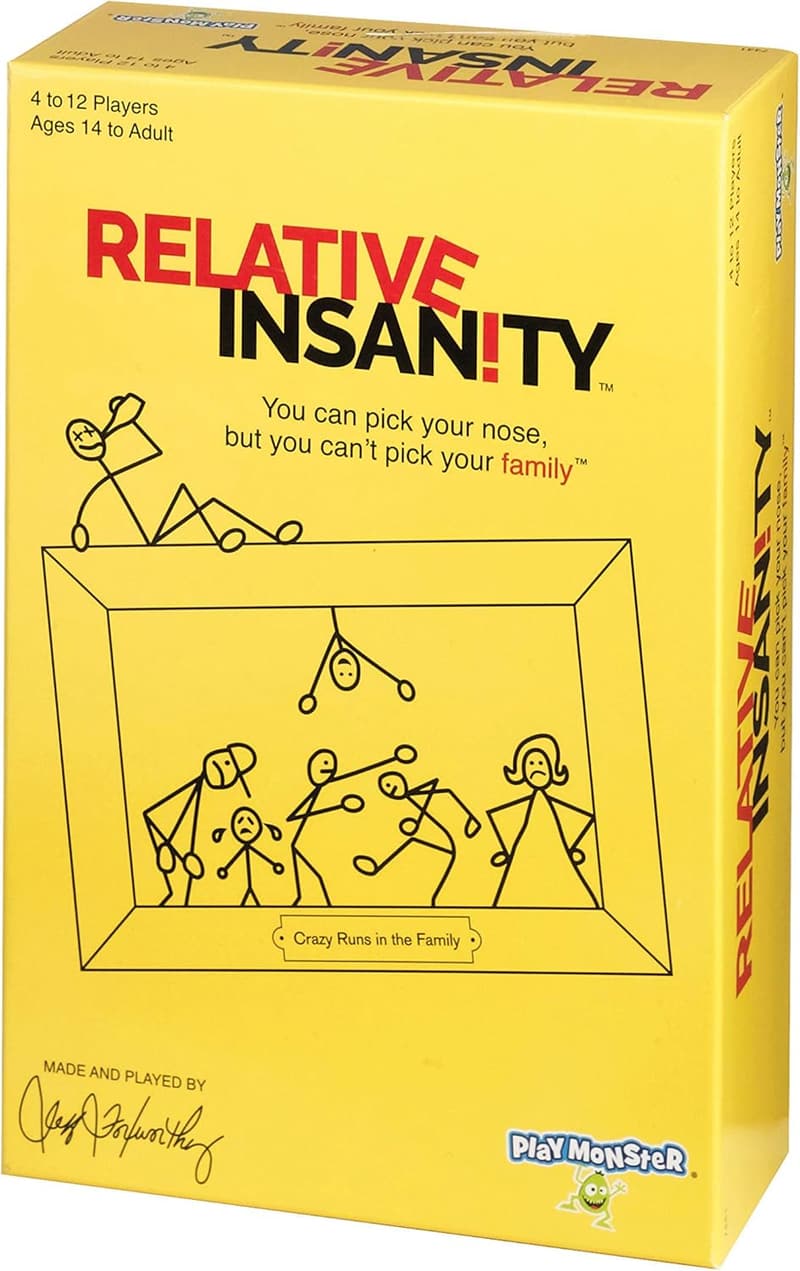 Relative Insanity Card Game for Family Fun, Ages 14+