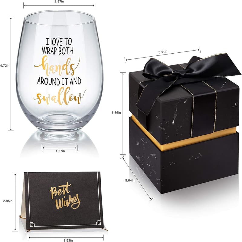Bachelorette Gag Gift - Funny Stemless Wine Glass for Women