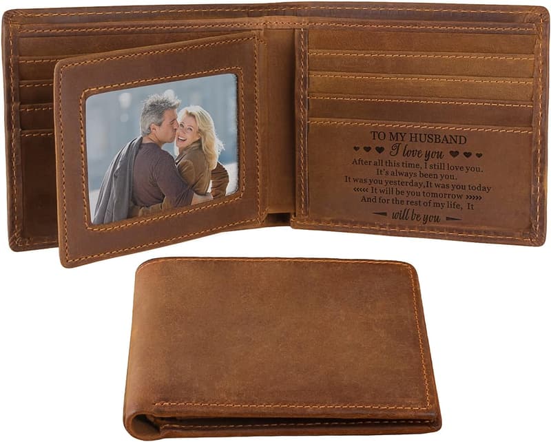 Personalized Leather Wallet for Men - Ideal Birthday Gift